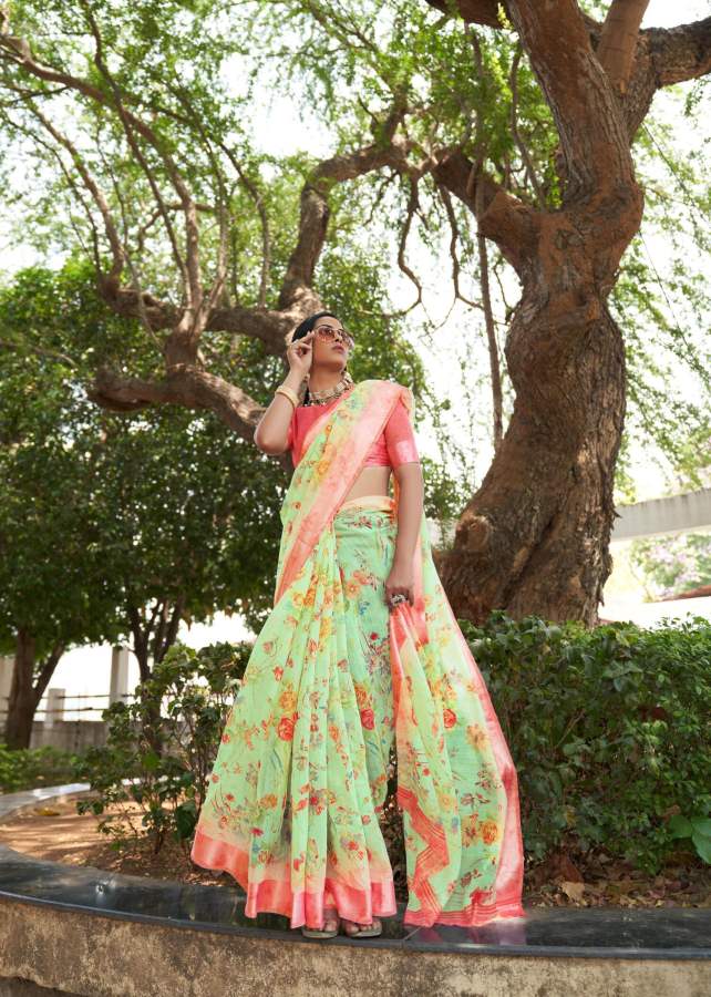 Shangrila New Kanchana Festive Wear Designer 25 Linen Cotton Saree Collection